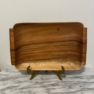 Acacia Wood Serving Tray Mid century design